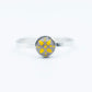 Solitaire sterling silver ring with yellow star