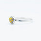 Solitaire sterling silver ring with yellow star