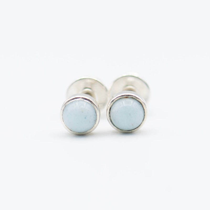 Small round box earrings