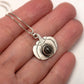 Silver and glass pumpkin necklace